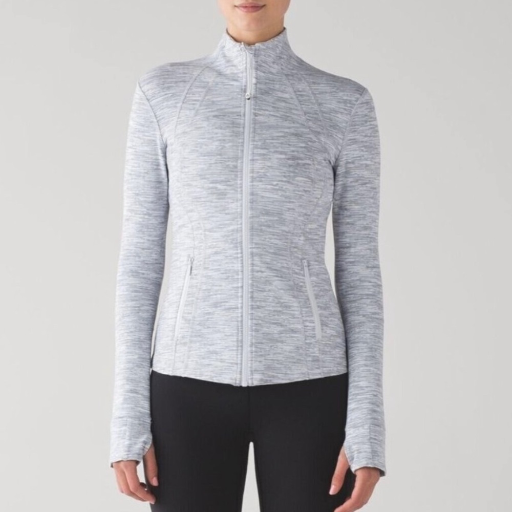 Lululemon Define Jacket, Wee Are From Space Ice Grey Alpine White Size 4